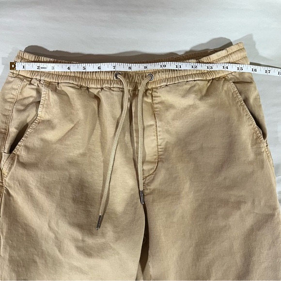 Marine Layer Tan Khaki Saturday Athletic Fit Pants Medium Drawstring Waist - Picture 10 of 12